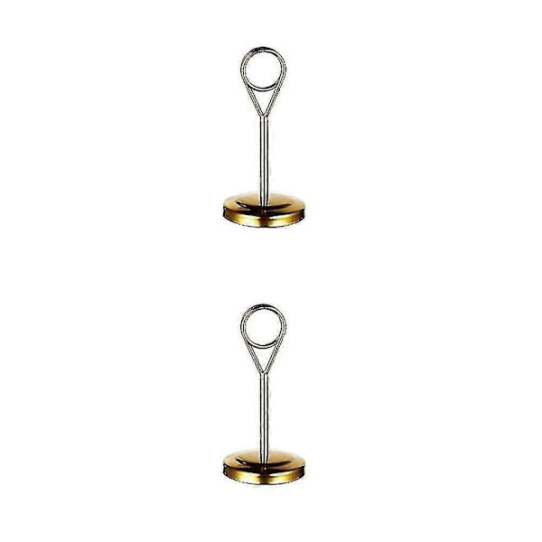 1/2/3/5 Bordnummerholder i Rustfritt Stål, Skiltstativ, Fotostativ for [DB] Gold 10cm 2PCS