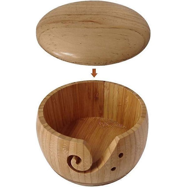 Trægarn Skål, Garn Holder, Uld Opbevaring Håndlavet Hæklet Kit Organizer DB