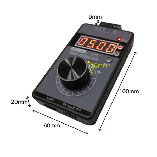 Digital 4-20ma 0-10v spenningssignalgenerator 0-20ma (uten batteri)