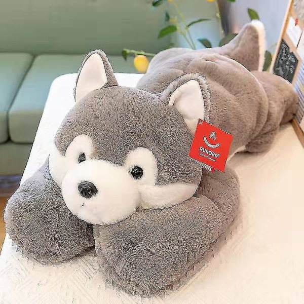 Viktad ångest dinosaurie plysch leksak kastkudde/söt dinosaurie gosedjur docka för pojkar flickor-utmärkt [DB] huskies 30cm 11.8 inch
