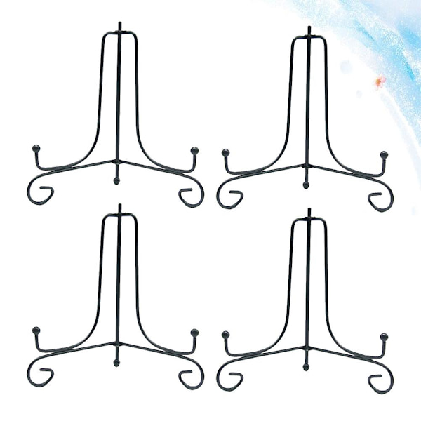 4 stk. Billedramme Stativ Opvaskestativ Tallerken Display Stativ Tallerkenholder Stativ Dekorativ Tallerken Stativ Metal Tallerkenholder