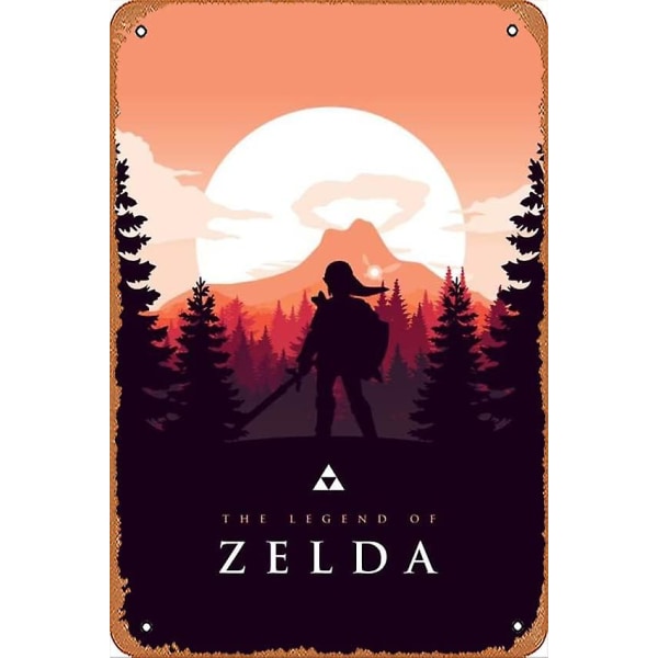 Legend Of Zelda spelposter (retro vintage metallen plåtskylt)