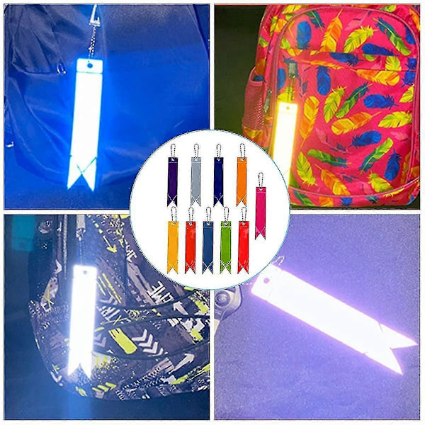 Reflekterande Hänge, 11st Säkerhetsreflekterande Hänge, Barnreflekterande Hänge, Streamer Säkerhetsreflektor, för Skolväska Kläder Ryggsäck Cykling W db