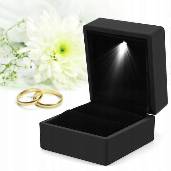 Svart forlovelsesringboks [DB] black