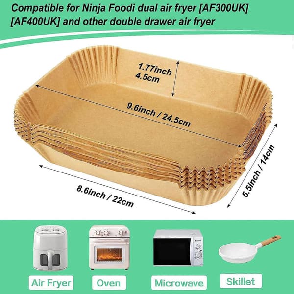 Engångs Luftfritöspapper, 100 st Luftfritös Bakpapper Luftfritös Tillbehör [DB]