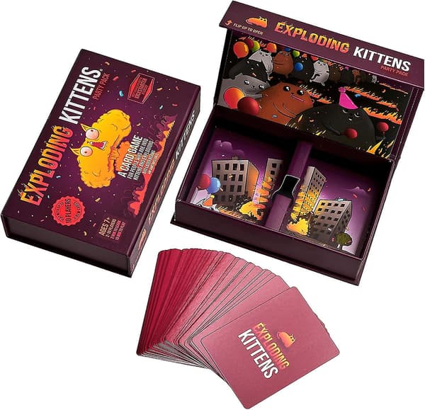 Party Pack by Exploding Kittens, Korttipelit aikuisille, teini-ikäisille ja lapsille, hauskat perhepelit [DB]