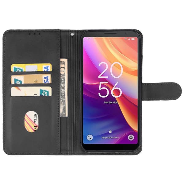 Lærtelefondeksel til TCL 501 [DB] Black