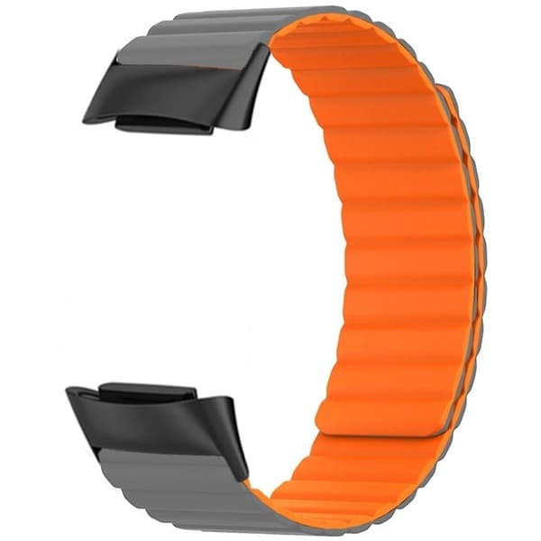 Magnetisk urrem i silikone til Fitbit Charge 6/5, justerbar håndledsrem [DB] Multicolor Style E Fitbit Charge 6
