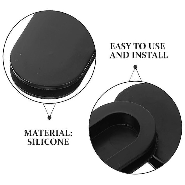 10 st Spargris Pluggar Silikon Spargris Botten Pluggar Spargris Plugglock {DB} Black 4.50X2.50X0.70CM