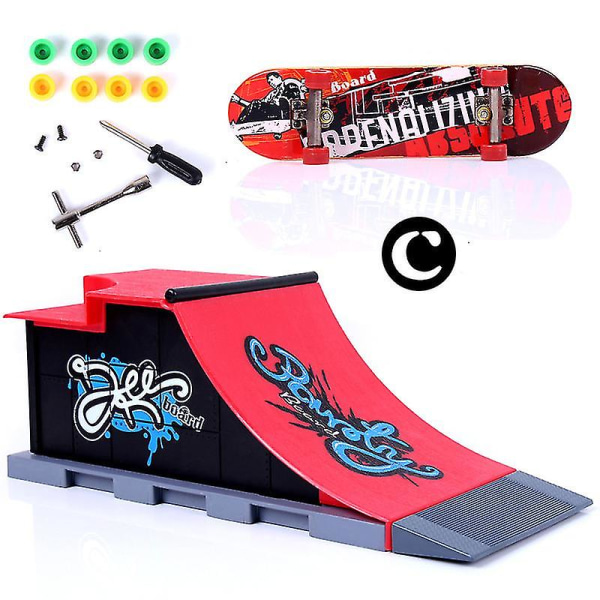 Tech Sormi Skeitti Lauta Kit Sormi Pyörä Bmx Mini Kaksi Pyörää Skootteri Lauta Skeitti Sormet Urheilu Harjoittelu Välineet Rampit Skeitti Parkki Lelut Pop [DB] 113-C 24X10X10cm