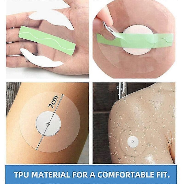 12st Transparenta Vattentäta Självhäftande Plåster Freestyle Libre Sensor Skydd Klar Cgm [db]