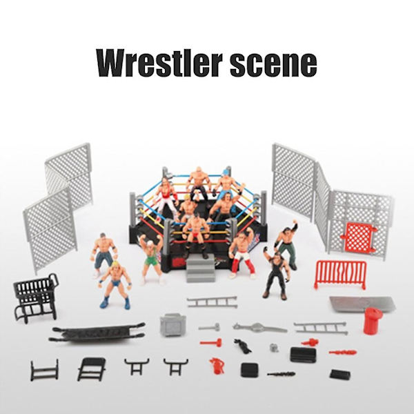 Brottningsleksaker Wrestler Warrior Leksaker Rolig Brottningsring Set Barnleksaker db