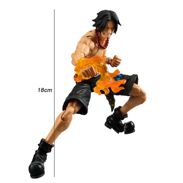 One Piece Portgasd Ace Anime Actionfigur Samlarobjekt PVC Modell Variabel Action Dockor Leksaker Prydnad Fläktar Gåvor db