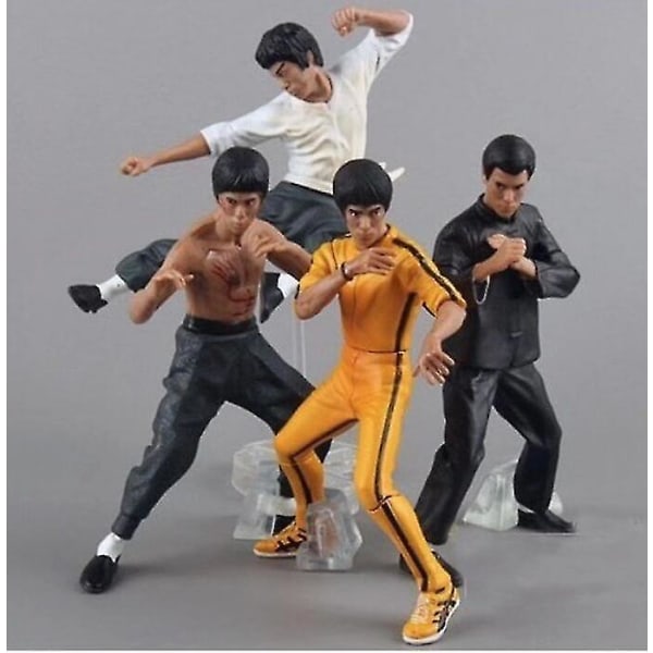 4stk/sett 10cm Bruce Lee Pvc Action Figur Collection Modell Leker Db