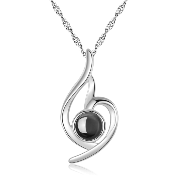 Silver Halsband för Kvinnor 925 Sterling Silver Hänge, Använd Nanoteknik Perfekta Presenter till Kvinnor