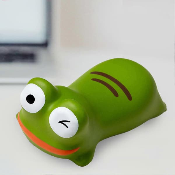 Ergonomiskt handledsstöd för mus, grå katt, tecknad [DB] Frog