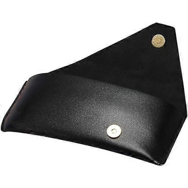 \"Svart mjukt glasögonfodral, glasögonfodral i läder, glasögonförvaring, glasögonfodral för kvinnor, glasögonfodral (17,8*7,5*2,5CM)\" [DB]