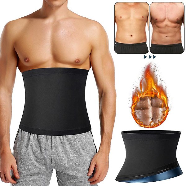 Mens Abdomen Reducer Sauna Body Shaper Fitness Sweat Trimmer Belt Waist Trainer Belly Slimming Shapewear Waist Trainer Corset [DB]