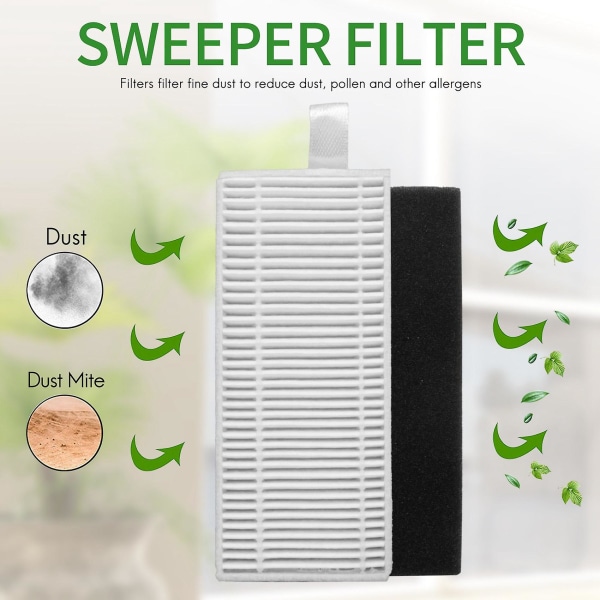 Rullebørste, sidebørste og HEPA-filter for Lefant M520/M501-B/M501-A/M571/T700/T800/K7 robotstøvsuger Ac [DB] picture color