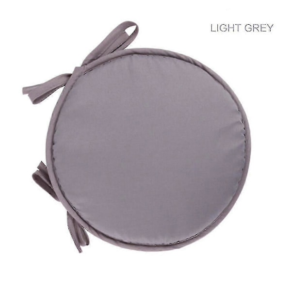 30 cm blød rund stolhynde sædehynder med stropper til fastbinding [DB] Light Grey 30cm