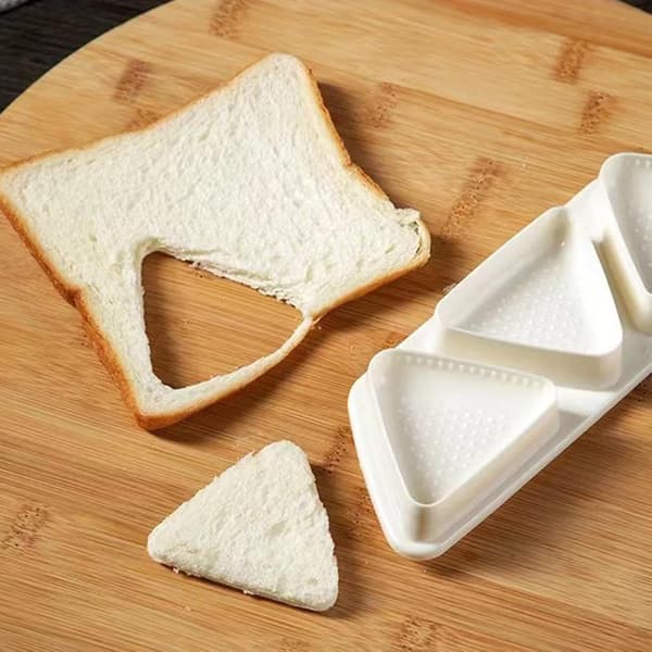 Sushiform, 6-håls non-stick köksredskap, triangulär risbollsform, hållbar bärbar stil, för hem, skola, kontor, picknick, camping, Tr[DB] Light Brown