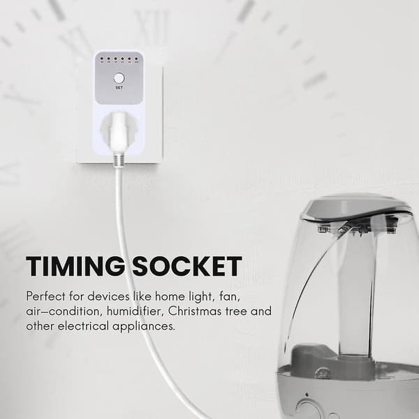 Nedtellingstimerbryter Intelligent Kontroll Plug-in Socket Lukker Automatisk Socket Eu-plugg [db]