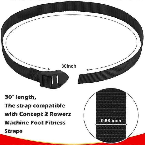 2-pakning erstatningsfotstropper for romaskin, justerbare fotstropper for trening, multifunksjonell webbing [DB]