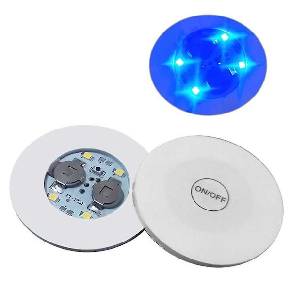 10 st/set LED-underlägg Lyser upp dryckesflaska Koppmatta Glow Club Fest Bar Dekor [DB] Blue