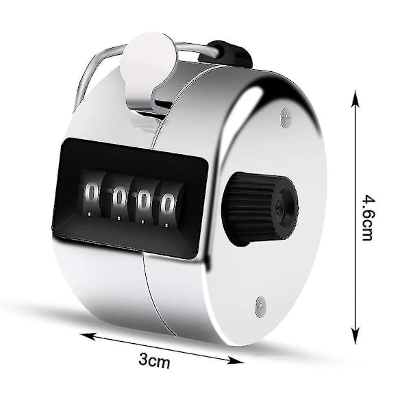 3 stk Metall Håndtellere 4-sifret Tellere [Db]