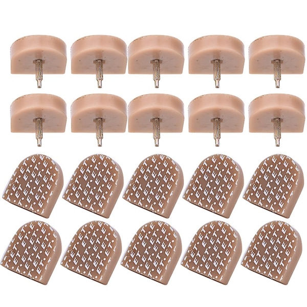 Ersättning för höga klackar 10 par accessoarer för skoreparation Beige 19 x 20,5 [db]