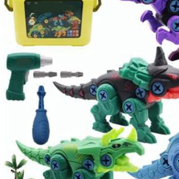 4 kpl Pura dinosauruslelut Sähköinen ruuvaus dinosaurusyhdistelmä Diy Kokoonpano Rakennus Poikale juguetes db Type 2