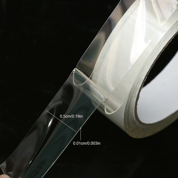 Opgrader Nano Tape Bubble Kit, Dobbeltsidet Tape Plastic Bubble, elastisk tape Ny [DB] Transparency 0.01cm*0.5cm*300cm