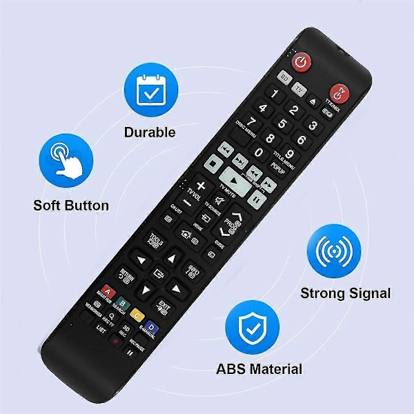 Vaihto-ohjain AK59-00176A yhteensopiva SAMSUNG BLU-RAY-soittimen BD-H8500 BDH8900A/XY BD-H8500A/XY BD-H8900A/XYdb kanssa Black