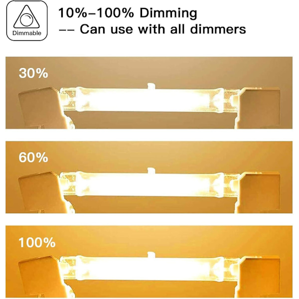 5 stk R7s 118mm 400W Halogen Pære Blyant Pære Dæmpbar AC 220-240V 7500lm J118 Lineær Halogen Spotlight [DB]