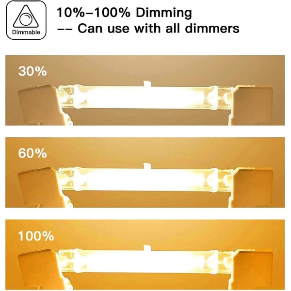 5 stk. R7s 118mm 400w Halogenlampe Blyantpære Dimbar AC 220-240v 7500lm J118 Lineær Halogen Spotlight [db]