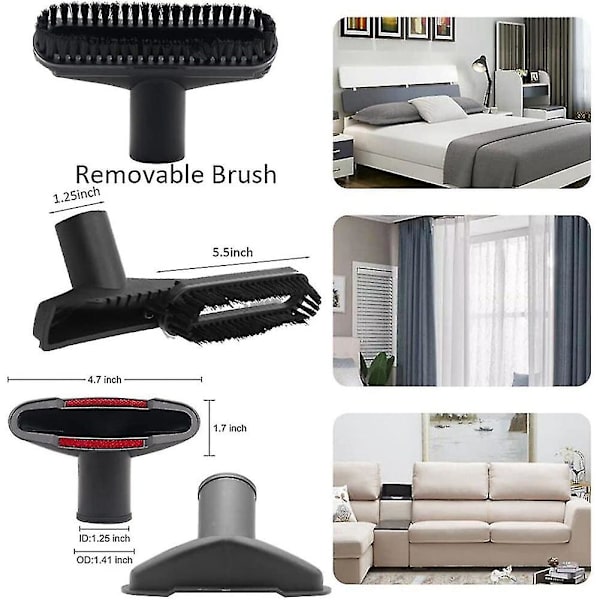 10 stk. støvsugertilbehør til Shop Vac-tilbehør - 1 7/8 tommer til 1 tommer støvsugerslange-adapter, 1 1/4 tommer Va