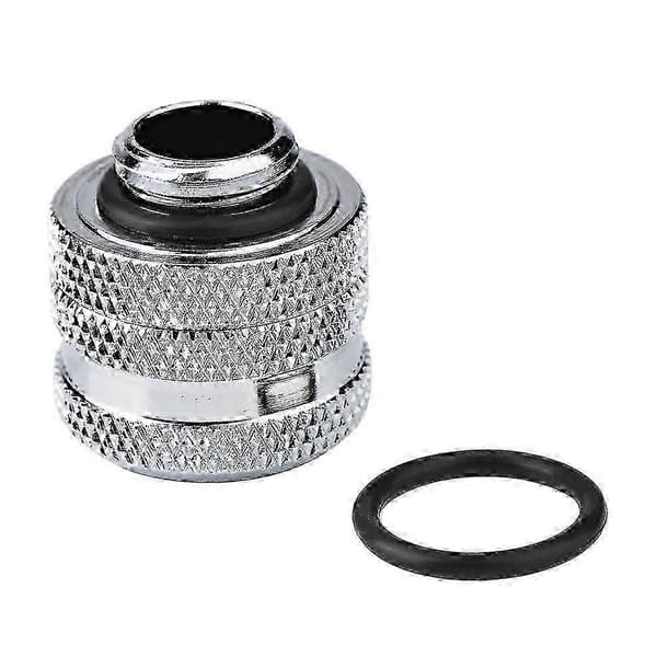 Vattenkylningskompressionskoppling för styvt akrylrör 10 * 14 mm (silver)