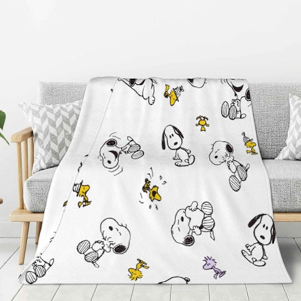 Peanuts Snoopy Flannelfilt för Sovrumsinredning och Sängkläder -CT932 db 150x125cm