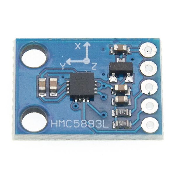 2 st -273 3V-5V HMC5883L Triaxlig Kompass Magnetometer Sensormodul Treaxlig Magnetiskt Fält M db blue