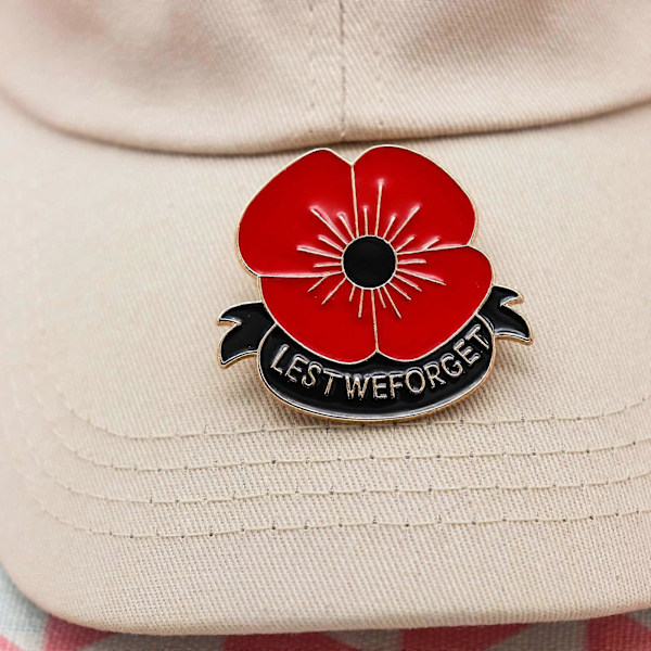 Huskelsesdag 4 stk. Røde Valmueblomst Lapel Nål Badge Broche Lest We Forget Veteraner Mindedag Huskelsesdag Søndag Unisex {db}