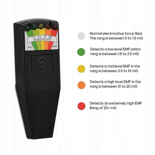 5 LED EMF-måler Magnetfelt Detektor Spøgelse [DB]
