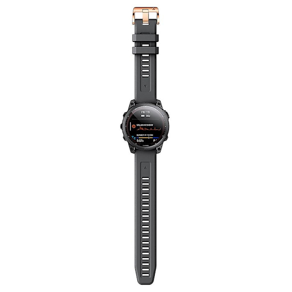 Rosegullspenne i silikon med spenne for Garmin Fenix 6s Pro for Garmin Fenix 6s Pro db Black
