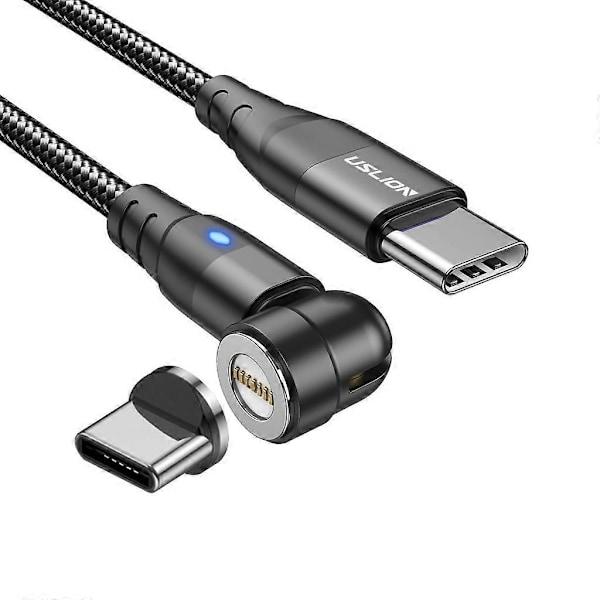 3-in-1 Nopea Lataus Moni Nylon Punottu Tietojen Synkronointijohto Magneetti Latauskaapeli db Black 2m