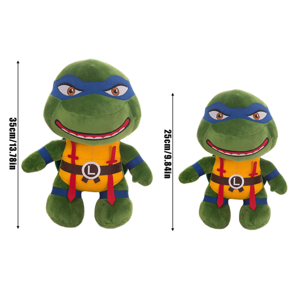 Teenage Mutant Ninja Turtles Plys Tmnt Leonardo Plysj Søde Skildpadde Plysdyr Dukke Til Børn DB Red 35cm