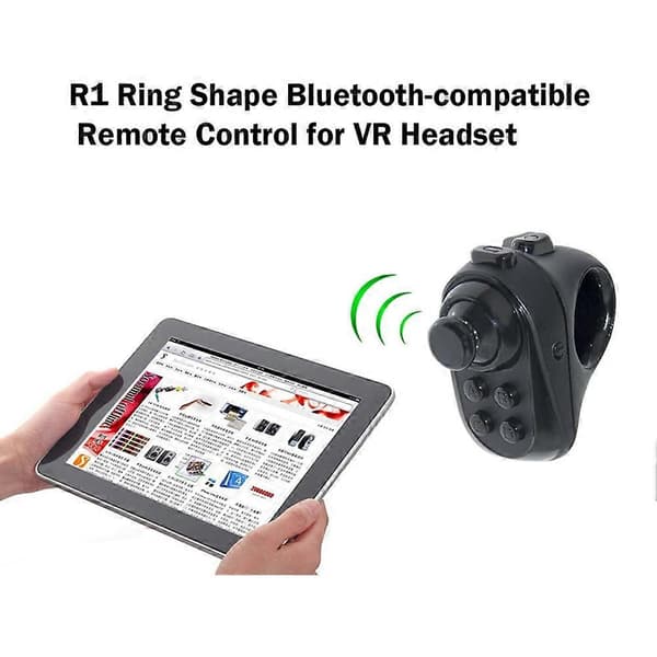 R1 Bluetooth Fjernkontroll Smartphone Gamepad for iPhone Android 3D Briller Trådløs VR Fjernkontroll Spillkontroller Ring Joystick [DB] VR Controller 2pcs