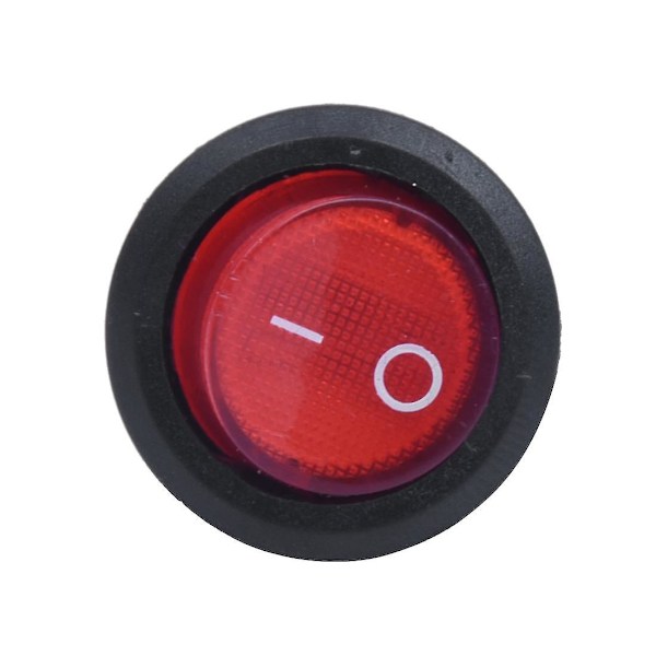 Vippbrytare Bipolär På/Av Röd 3 Stift 220v {db} black and red