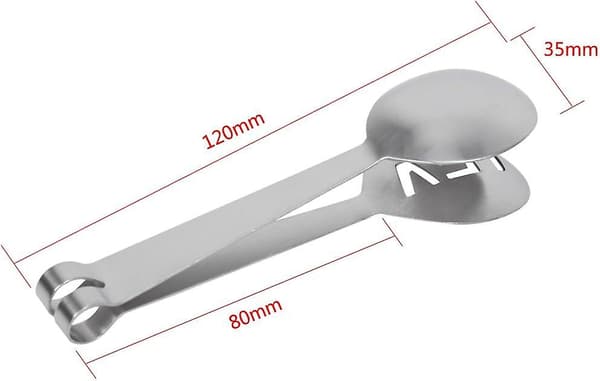 3 stk. te-pose tænger i rustfrit stål, te-pose presser, køkkenredskab, te-tilbehør 12 cm [DB]