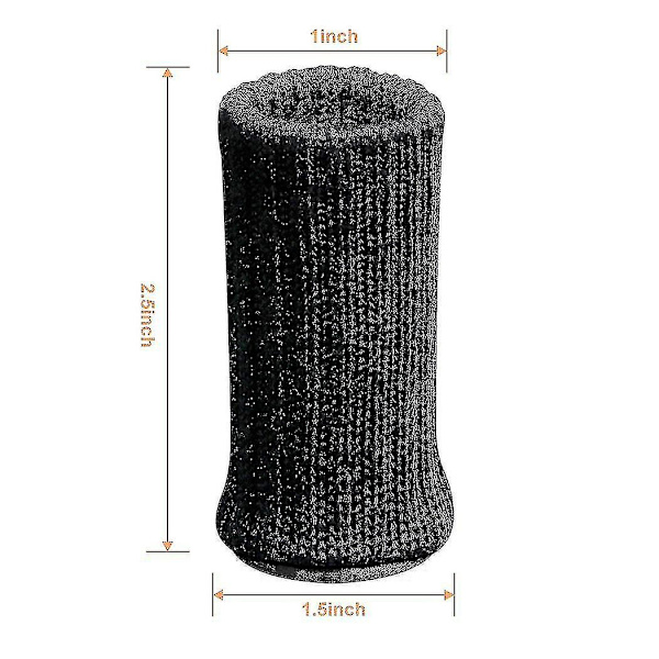 24 stk Stolputebeskyttere Høy Elastisk Møbelsokker Pads Sklisikre Stolputebein {db} Black