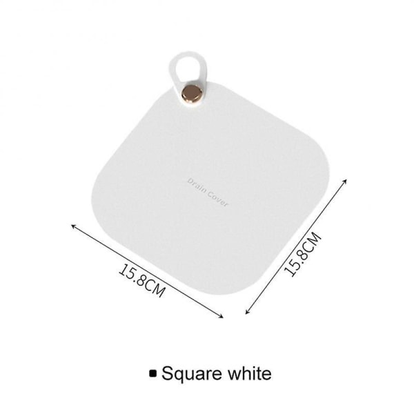 Silikoninen lattiakaivon hajun estävä cover [dB} white square