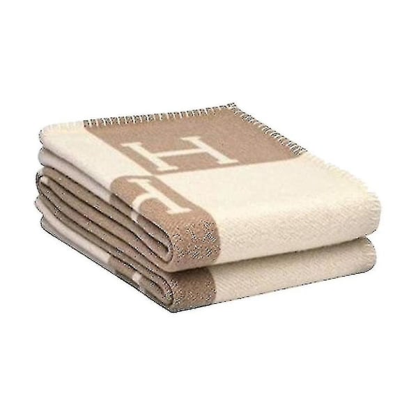 Filt Kaschmir Blended Virkad Bärbar 130x170cm  [dB} Khaki